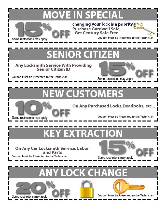 North Beach FL Locksmith Store, Jacksonville, FL 904-601-3222 - coupons18-set-five